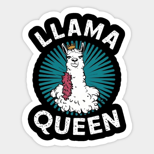 Llama Drama Queen Funny Llama posing shirt Sticker by ARTA-ARTS-DESIGNS